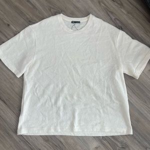 Zara - Oversized Textured T-Shirt - XL